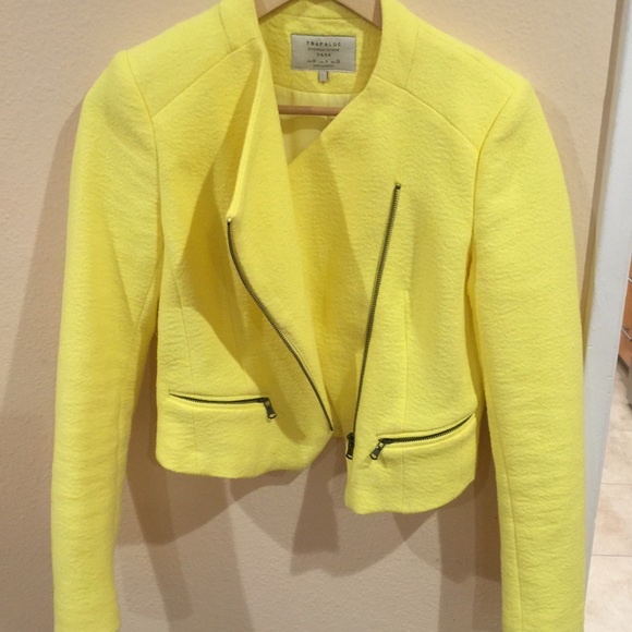 Zara Yellow Tweed Blazer
