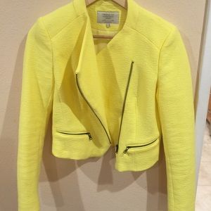 Zara Yellow Tweed Blazer