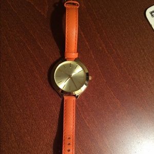 Michael Kors Orange Leather Watch