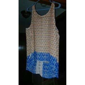 Orange And Blue Tank Top