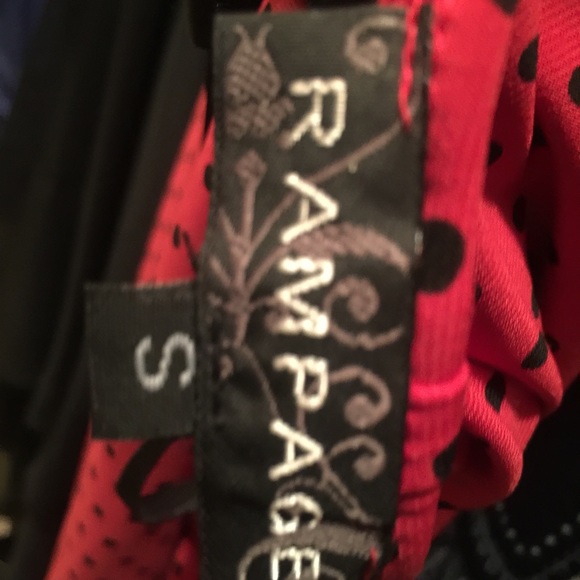 Red and black polka dot dress. - Picture 3 of 3