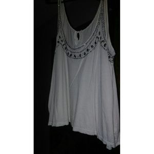 SOLD White Flowy Tank Top