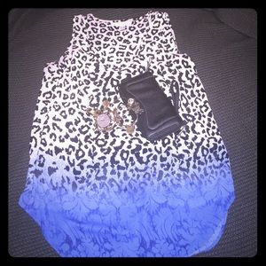 Charming Charlie leopard print sleeveless top