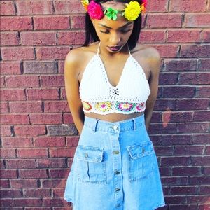 A-Line Button Skirt - Nineashs.com