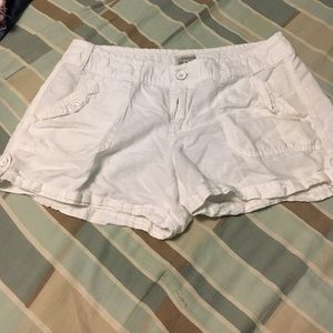 White cargo shorts