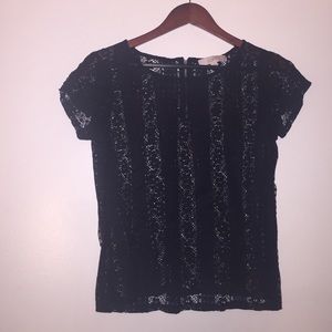 Black, lacy top