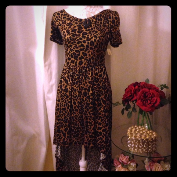 High low Leopard dress