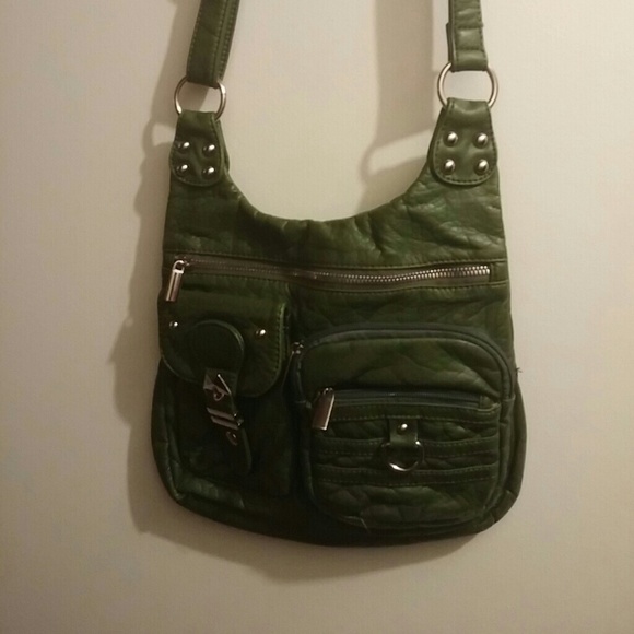 The Aria Olive Green Vegan crossbody bag