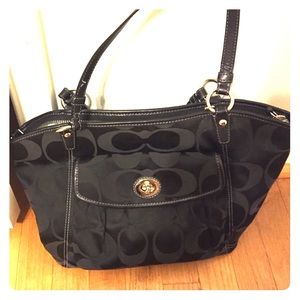 Big black shoulder Coach purse