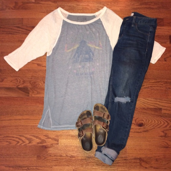 Free People Beacon Graphic Baseball Tee
