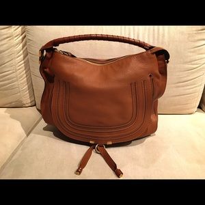 Chloe Marcie Large Shoulder Bag in brown