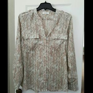 Calvin Klein Snake Pattern Blouse