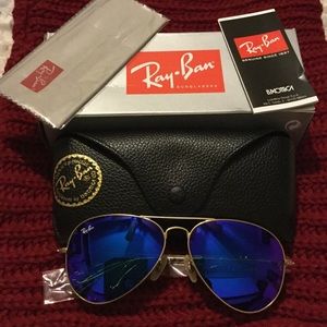 AUTHENTIC Ray Ban Aviator Gold Multicolor Sunglass