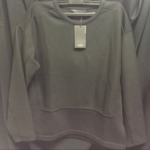 Pieced Jacquard Sweatshirt by Armani Exchange - Picture 1 of 4