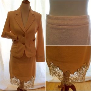 Vintage Valentino Suit with Lace Skirt: Stunning!