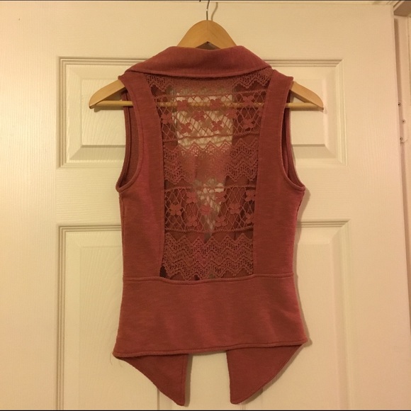 Rust Vest with Lace Back - Picture 2 of 4