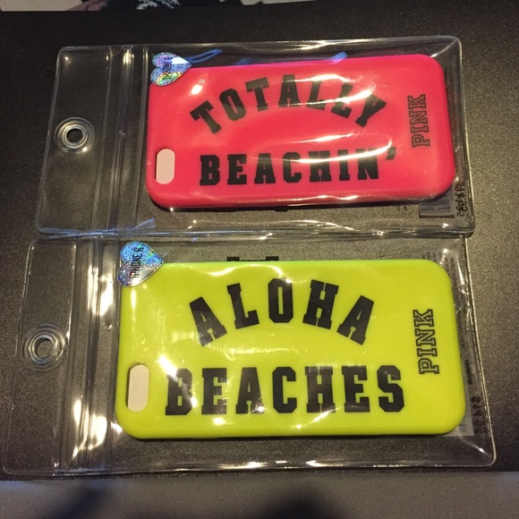 2 AUTHENTIC VS PINK Rubber iPhone 6/6S Cases
