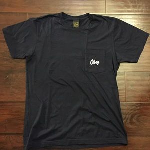 Mens obey Tshirt, sz medium, navy