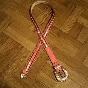 Pink sparkle rodeo belt