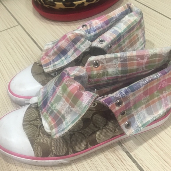 Coach chuck sneakers w/flap