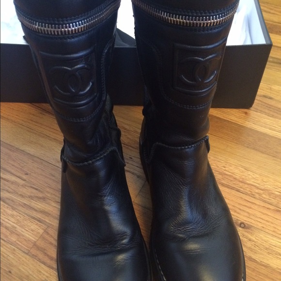Chanel Motorcycle Boots 100% authentic - Picture 1 of 4