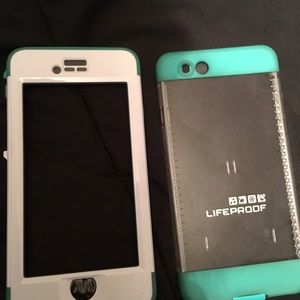 Mint & clear iPhone 6 LifeProof case
