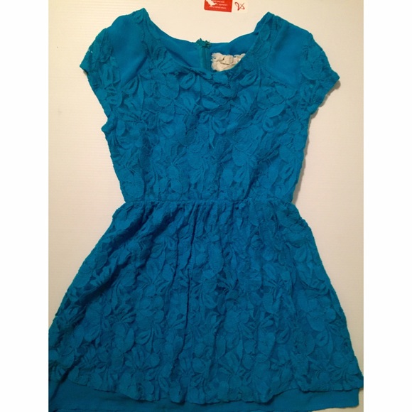 Urban Outfitters Blue Lace Mini Dress Size Sm