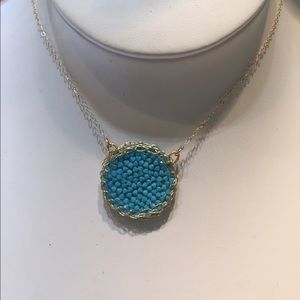 14 K Gold Filled Necklace Turqoise Swarovski