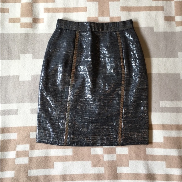 Metallic Proenza Schouler pencil skirt