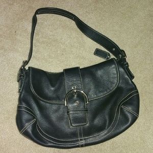 Coach leather buckle bag