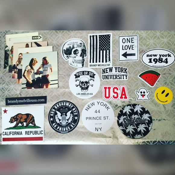 5 Postcards/15 Stickers Brandy Melville