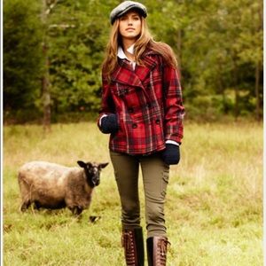 Old navy plaid pea coat