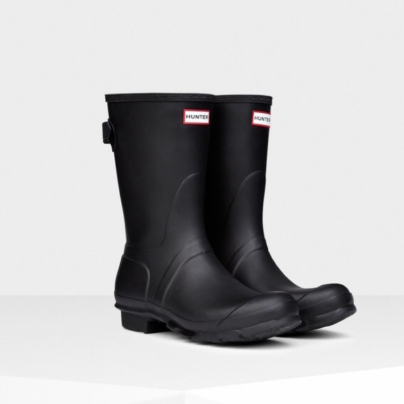 matte black hunter boots