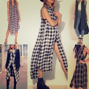 Tartan shirt dress :: size Medium