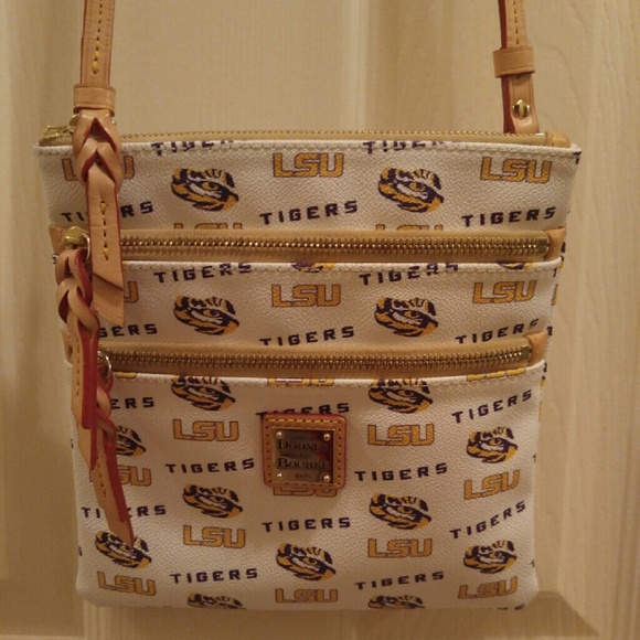 Auth. LSU Dooney &Bourke triple-zip crossbody