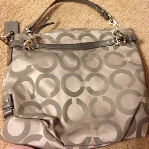 Gray couch bag