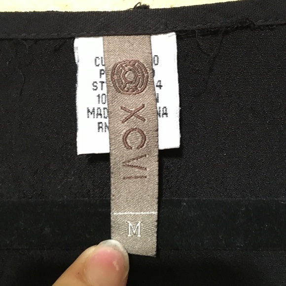 Black jacket with chiffon overlay - Picture 3 of 3
