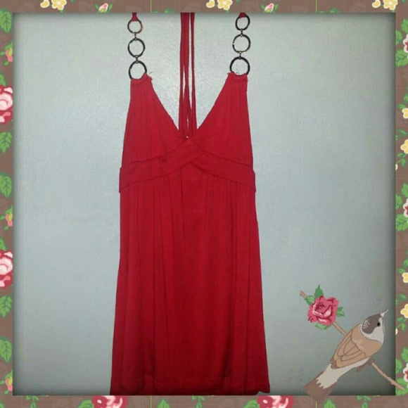 Red halter top