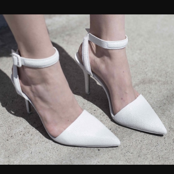 Alexander Wang White Snake pumps