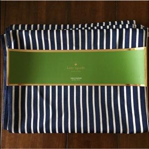 ♠️ Kate Spade 90' Navy White Striped Table Runner