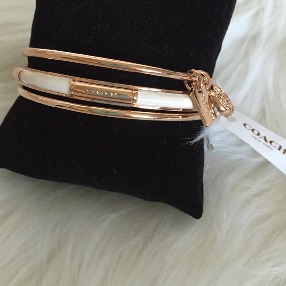 Coach Jewelry - COACH Rose gold Bangle Set
