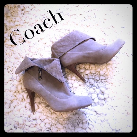 Suede Tan Booties with Heels