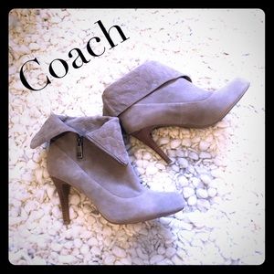 Suede Tan Booties with Heels