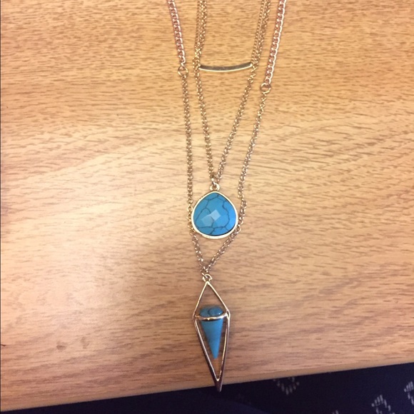 Steve Madden Blue&Gold Necklace NWT