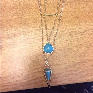 Steve Madden Blue&Gold Necklace NWT