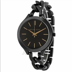 Michael Kors black chain link watch