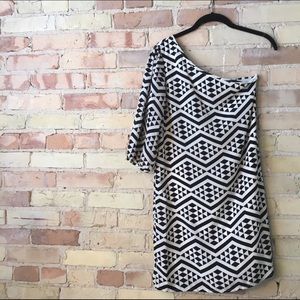BRAND NEW - Aztec Print One-Shoulder Dress