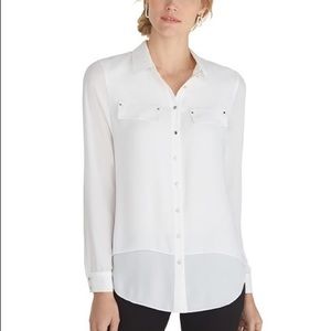 CLEARANCE White House Black Market white layer top