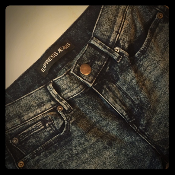 EXPRESS HIGH RISE Legging SKINNY ACID WASH 4R