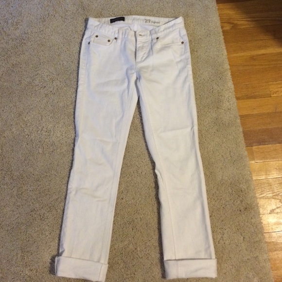Jcrew white matchstick jeans